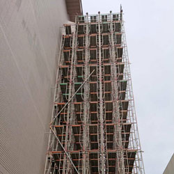 三次庁舎 足場設置